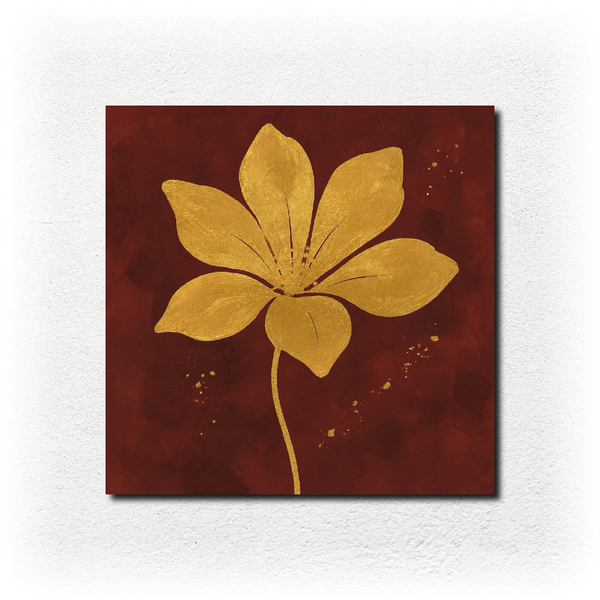 Blüte in Rot-Gold