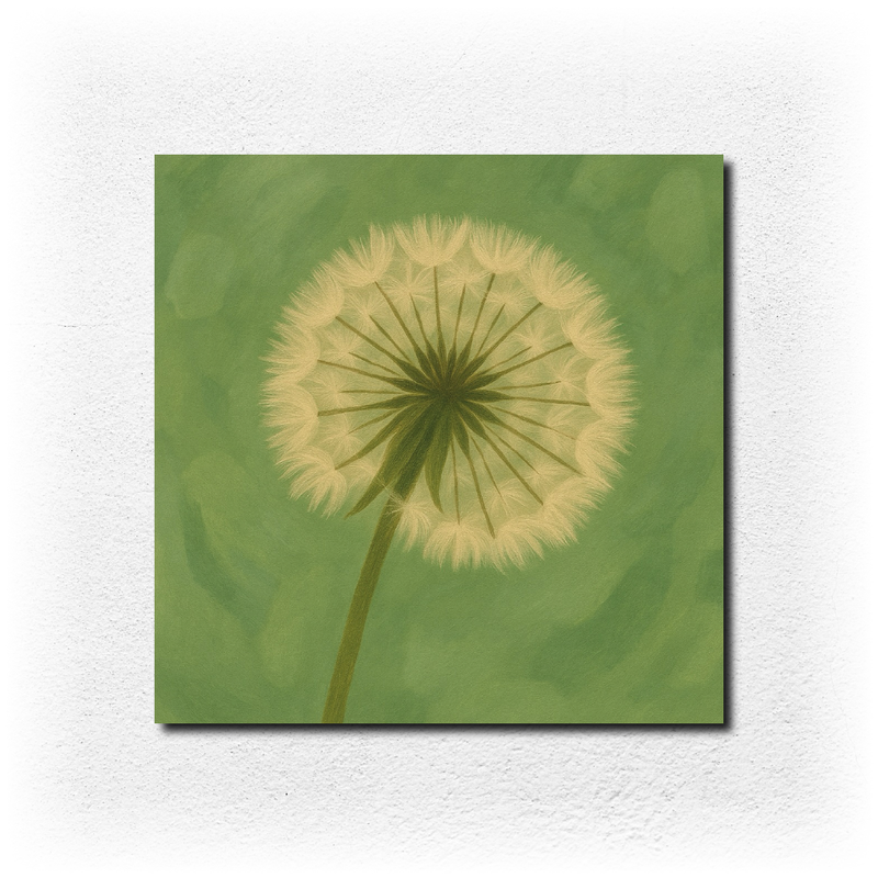 Pusteblume in Grün